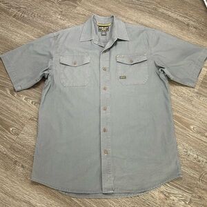 Ariat Men's rebar Gray Button Down work Shirt